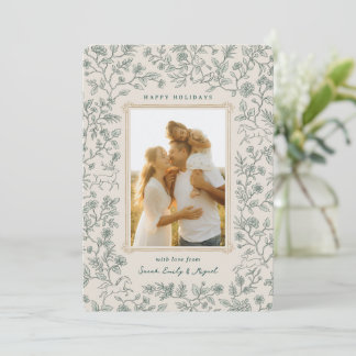 Vintage Countryside Botanical Holiday Card