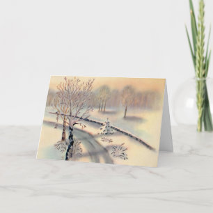 Vintage Countryside Christmas Card