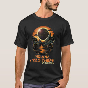 Vintage Countryside Total Solar Eclipse 2024 India T-Shirt