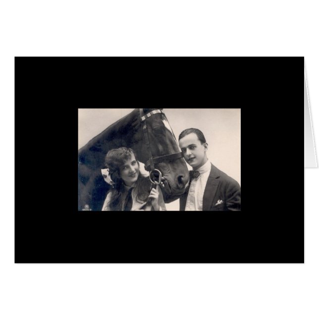 Vintage Couple and Horse (Front Horizontal)