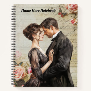 Vintage Couple Spiral Notebook