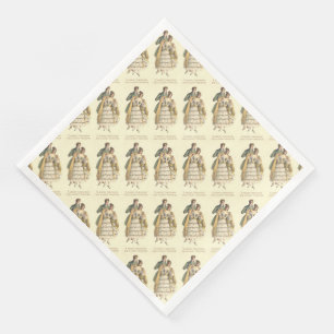 Vintage Couple Victorian Christmas Paper Napkins