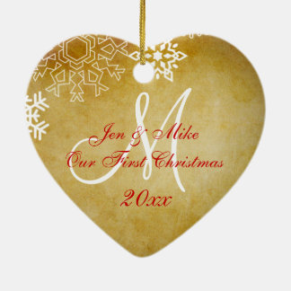Vintage Couple's First Christmas Ornament