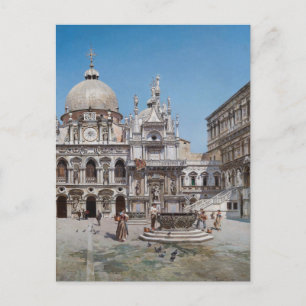 Vintage Courtyard of the Doge’s Palace, Venice Postcard
