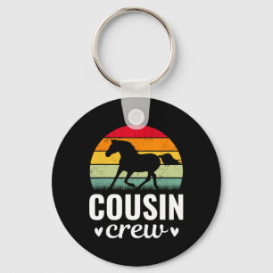 Vintage Cousin Crew Horse Lover Family Matching Bi Key Ring