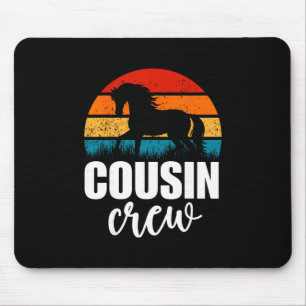 Vintage Cousin Crew Horse Lover Family Matching Bi Mouse Mat
