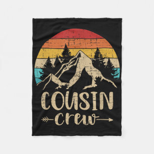 Vintage Cousin Crew Summer Camp Mountains Fleece Blanket