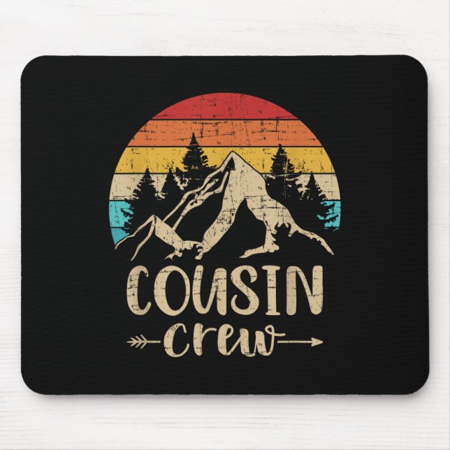 Vintage Cousin Crew Summer Camp Mountains  Mouse Mat (Front)