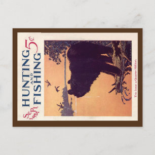 "Vintage Cover:1927 Hunting & Fishing Mag"Postcard Postcard