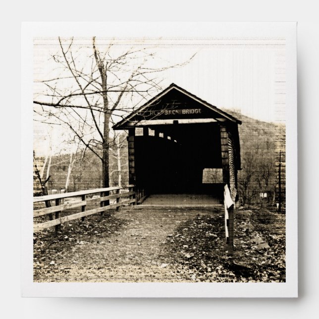 Vintage Covered Bridge Envelope (Front)