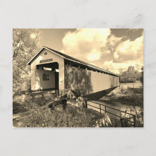 Vintage Covered Bridge Postcard