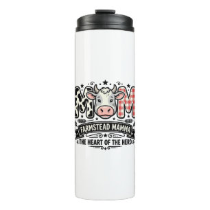 Vintage Cow Mum Farm Animal Mothers Day Thermal Tumbler