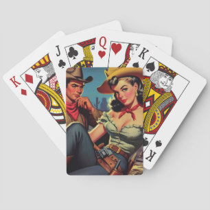 Vintage Cowboy and Cowgirl Playing Cards