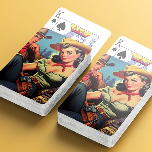Vintage Cowboy and Cowgirl Playing Cards