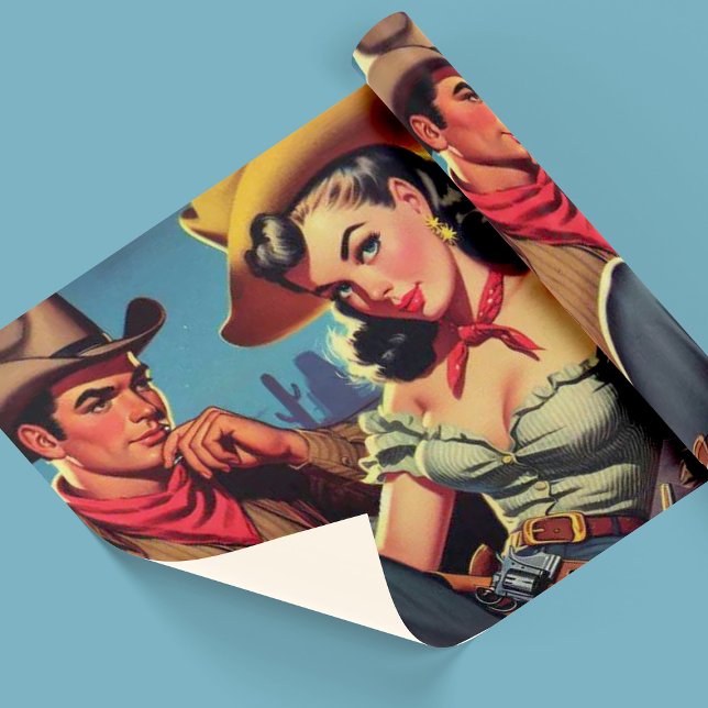 Vintage Cowboy and Cowgirl Wrapping Paper (Creator Uploaded)