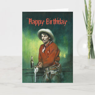 Vintage Cowboy Birthday Card