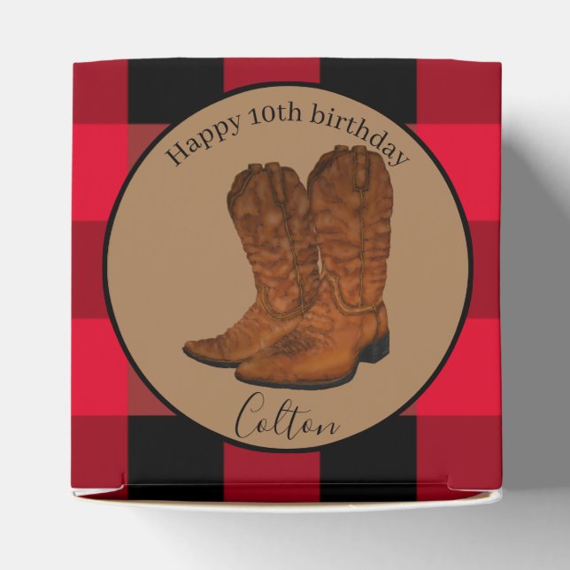 Vintage cowboy boots favour box (Top)