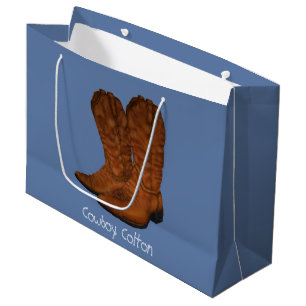 Vintage cowboy boots large gift bag