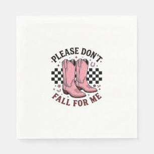 Vintage Cowboy Boots Please Don’t Fall For Me Napkin