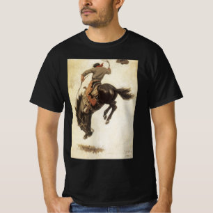 Vintage Cowboy, Bronco Buster Study by NC Wyeth T-Shirt