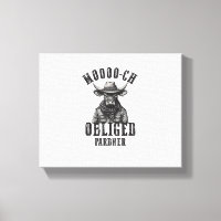 Vintage Cowboy Bull Rodeo Moooch Obliged Pardner W