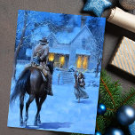 Vintage Cowboy Christmas Holiday Postcard<br><div class="desc">Vintage cowboy Christmas design.</div>