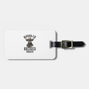 Vintage Cowboy Cow Shirt Moooch Obliged Pardner We Luggage Tag