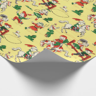 Vintage Cowboy & Cowgirl Gift Wrap Wrapping Paper