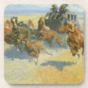 Vintage Cowboy, Downing the Nigh Leader, Remington Coaster