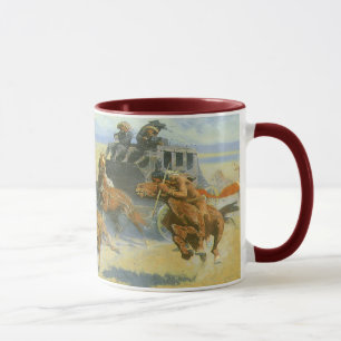 Vintage Cowboy, Downing the Nigh Leader, Remington Mug