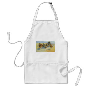 Vintage Cowboy, Downing the Nigh Leader, Remington Standard Apron
