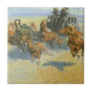 Vintage Cowboy, Downing the Nigh Leader, Remington Tile