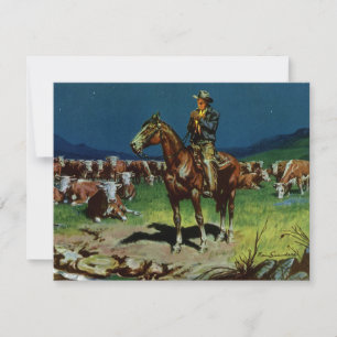 Vintage Cowboy, Farming Cattle Rancher on the Farm