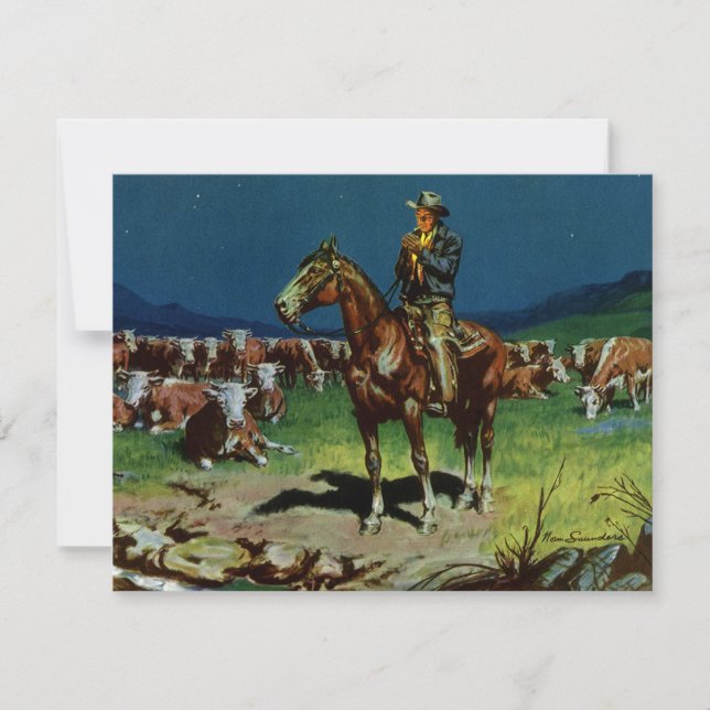 Vintage Cowboy, Farming Cattle Rancher on the Farm (Front)