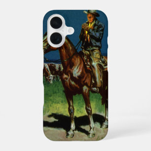 Vintage Cowboy, Farming Cattle Rancher on the Farm iPhone 16 Case