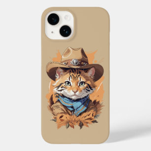 Vintage Cowboy Kitten Design Case-Mate iPhone 14 Case
