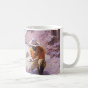Vintage Cowboy, Panning Gold, Wyoming by Leigh Coffee Mug