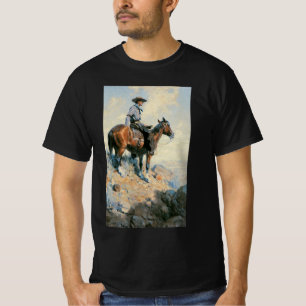 Vintage Cowboy, Sentinel of the Plains By Dunton T-Shirt