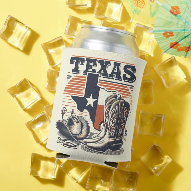 Vintage Cowboy Texas Can Cooler (In Situ Summer)
