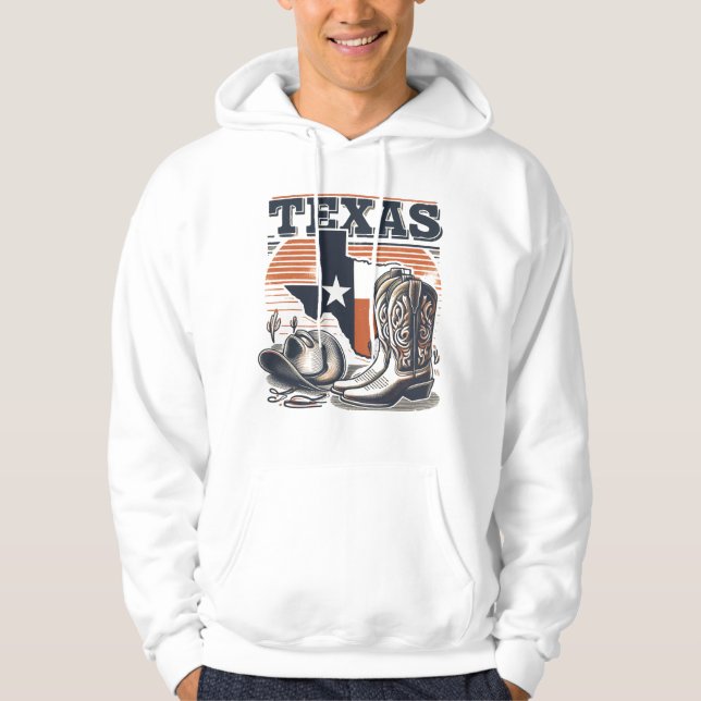 Vintage Cowboy Texas Hoodie (Front)
