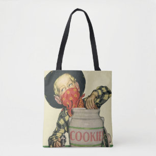 Vintage Cowboy Toy Gun Hand in the Cookie Jar Tote Bag