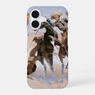 Vintage Cowboys, Aiding a Comrade by Remington iPhone 16 Case