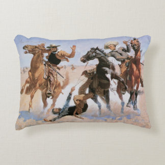 Vintage Cowboys, Aiding a Comrade Remington Decorative Cushion