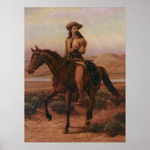 Vintage Cowboys, Buffalo Bill on Charlie by Cary Poster