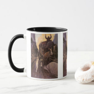 Vintage Cowboys, Hold Up in the Canyon by NC Wyeth Mug