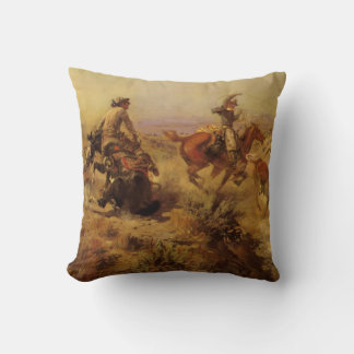 Vintage Cowboys, Jerked Down by CM Russell Cushion
