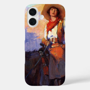 Vintage Cowboys, Man and Woman on Horses, Anderson iPhone 16 Case