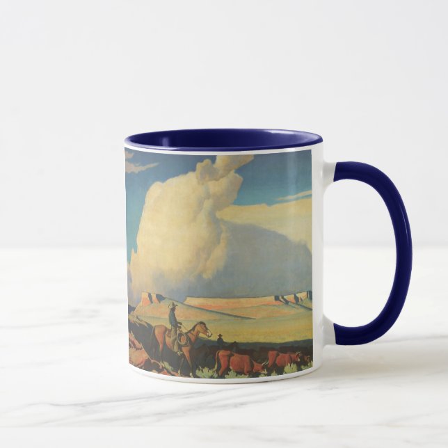 Vintage Cowboys, Open Range by Maynard Dixon Mug (Right)