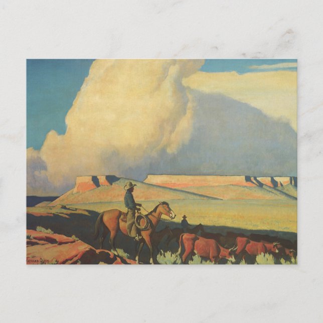 Vintage Cowboys, Open Range by Maynard Dixon Postcard (Front)