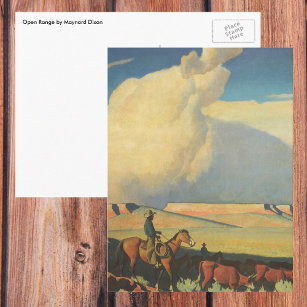 Vintage Cowboys, Open Range by Maynard Dixon Postcard